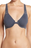 Wacoal Soft Embrace Front Closure Underwire Bra In Ombre Blue