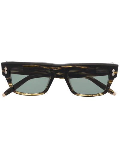 Akoni Columba Tortoiseshell-print Sunglasses In Braun