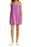 Club Monaco Cloud Silk Slipdress In Purple