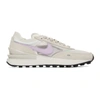 Nike Women's Waffle One Casual Sneakers From Finish Line In Summit White/light Bone/green Glow/infinite Lilac