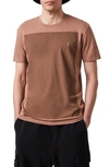Allsaints Lobke Cotton Colorblock T-shirt In Sandstone/ Dusky Bn