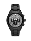 Michael Kors Layton Black Stainless Steel & Pavé Dial Bracelet Chronograph Watch