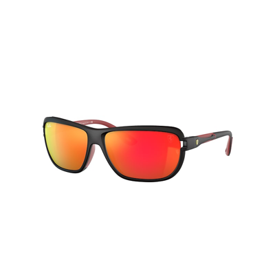 Ray Ban Scuderia Ferrari Brown Mirrored Orange Pillow Unisex Sunglasses Rb4365m F6026q 62 In Schwarz