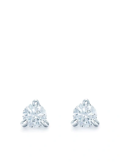 Kwiat Round Diamond Stud Earrings In Silber
