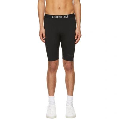 Essentials Black Athletic Biker Shorts