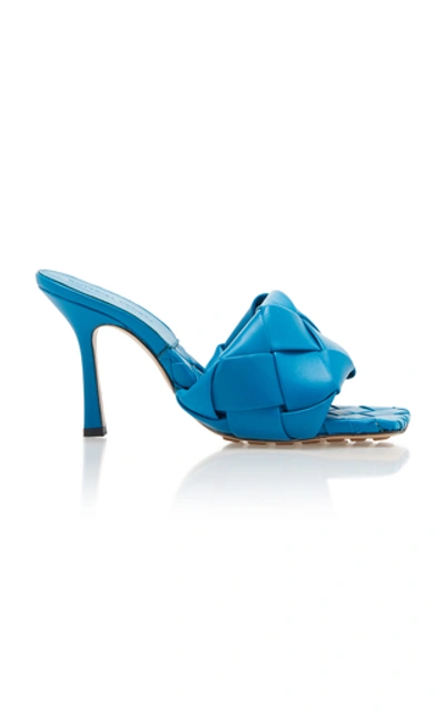 Bottega Veneta Lido Sandals In Blue