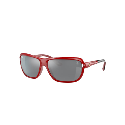 Ray Ban Scuderia Ferrari Grey Gradient Mirror Rectangular Unisex Sunglasses Rb4365m F6236g 62 In Schwarz