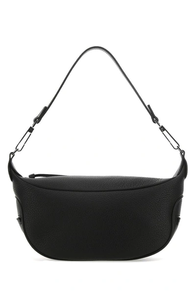By Far Ami Grain Leather Shoulder Bag In Black