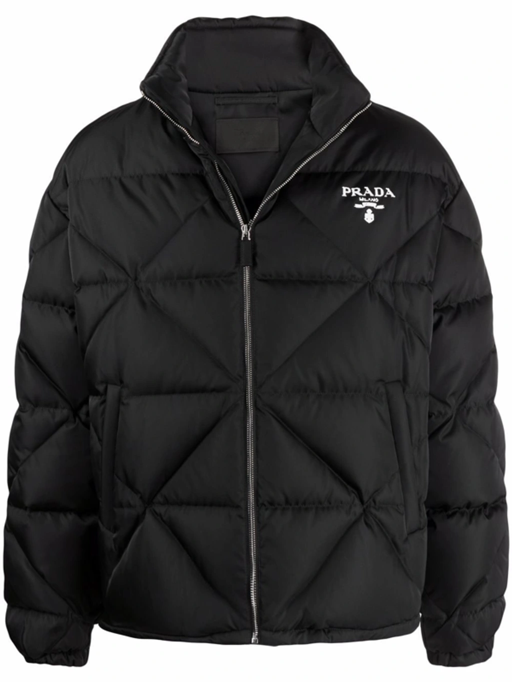 【関税&送料込】Prada Black Polyurethane Blend Padded Jacket Prada: Black Jackets now up to −37% | Stylight