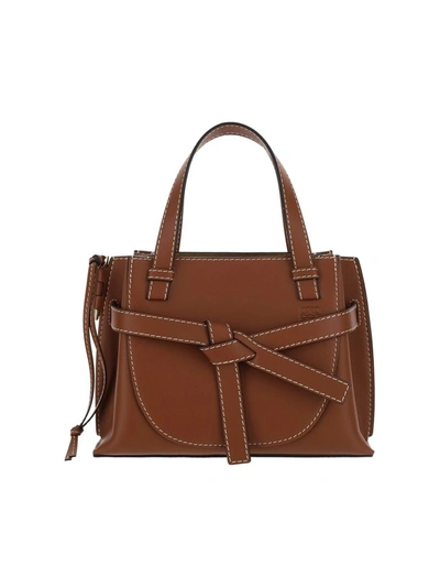 Loewe Gate Top Handle Bag In Brown