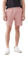 Faherty Lucaya Slim-fit Textured Cotton-blend Drawstring Shorts In Pink