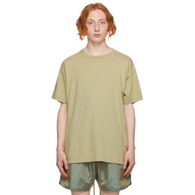 Fear Of God Green 'fg' T-shirt In Vintage Matcha