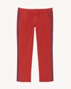 Nili Lotan East Hampton Pant With Tape In Sunfaded Red W/ Tape