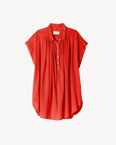 Nili Lotan Normandy Blouse In Sunfaded Red