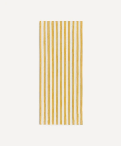 Summerill & Bishop Stripe Linen Tablecloth In Lemon Yellow