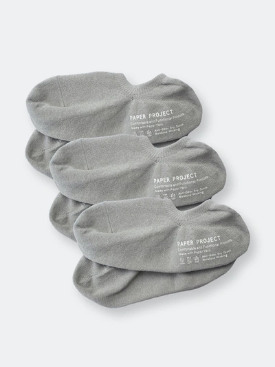 Paper Project Basic No Show Socks 3pairs In Grey