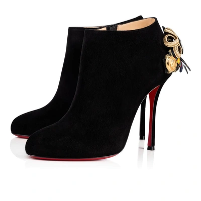 Christian Louboutin Galobella 100 Embellished Suede Ankle Boots
