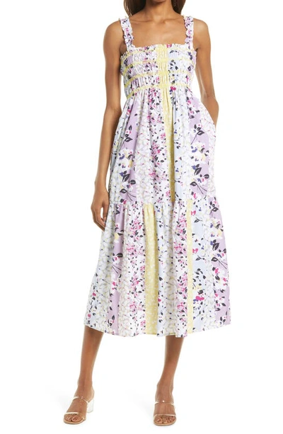 French Connection Ekeze River Rhodes Floral Sundress In Yellow Multi