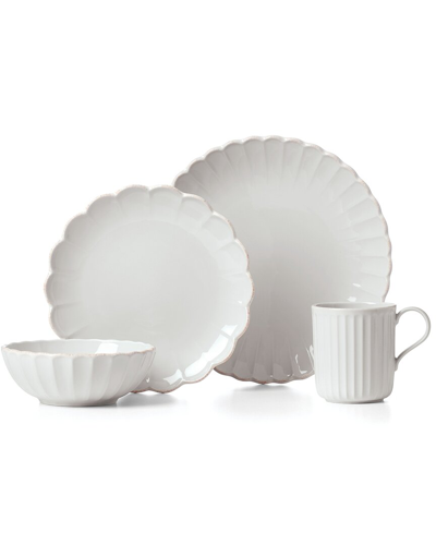 Lenox French Perle Scallop 4 Piece Place Setting In White