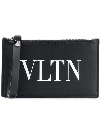 Valentino Garavani Men's Black Leather Card Holder
