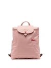 Longchamp Le Pliage Club Nylon Backpack In Pinky
