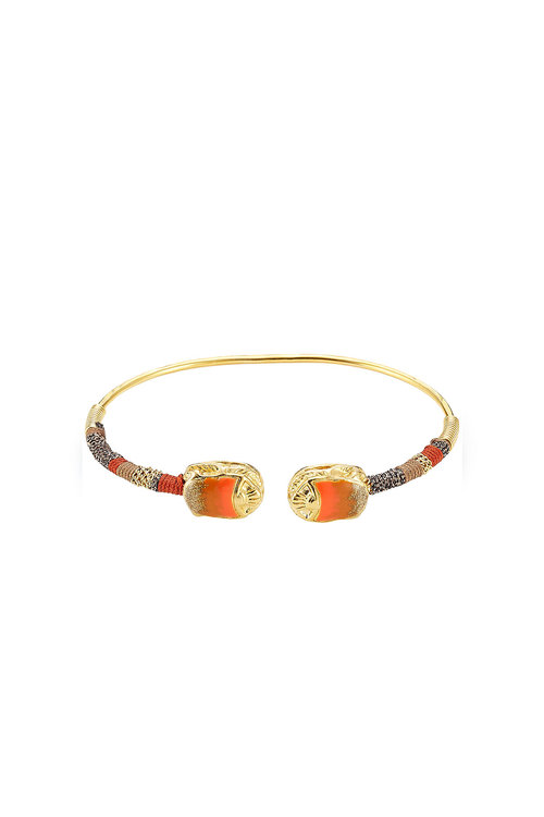 Gas Bijoux Duality Scaramouche 24kt Gold-plated Bracelet In Orange |  ModeSens