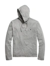 Polo Ralph Lauren Men's Jersey T-shirt Hoodie In Grey