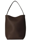 The Row Leather N/s Park Tote Bag In Brown
