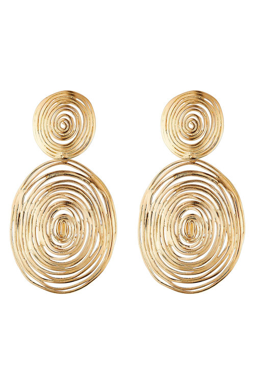 Gas Bijoux 24kt Gold-plated Wave Large Earrings | ModeSens