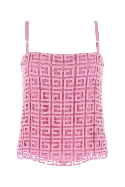 Givenchy 4g 凸花吊带上衣 In Pink