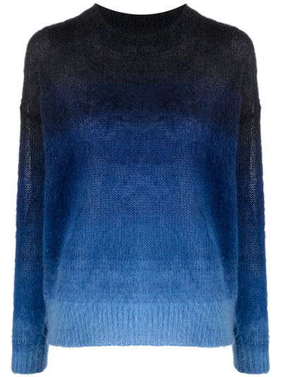 Isabel Marant Étoile Deniza Colourblock Mohair & Wool Blend Jumper In Blue