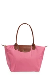 Longchamp Le Pliage Small Shoulder Tote In Peony