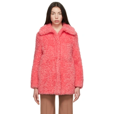Stella Mccartney Kyla Eco Fur 外套 In Pink