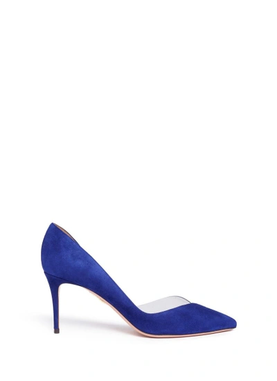 Aquazzura 'eclipse 75' Semi D'orsay Pvc Suede Pumps