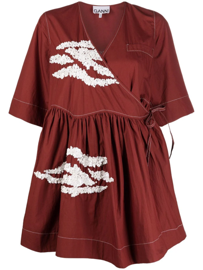 ワンピース GANNI Woman Dress Brown W0373 943 GANNI: Dress woman - Brown | Ganni dress W0373 online at