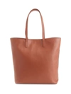 Royce New York Pebble Grain Leather Tall Tote In Tan