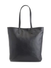 Royce New York Pebble Grain Leather Tall Tote In Black