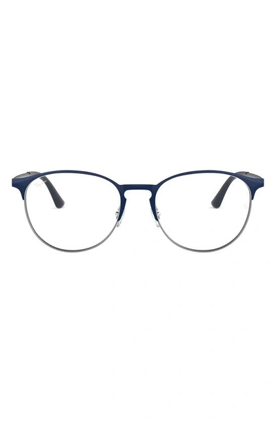 Ray Ban 51mm Optical Glasses In Silver Blue