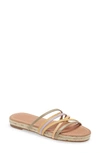 Madewell The Kathryn Espadrille Slide Sandal In Pale Lilac Multi