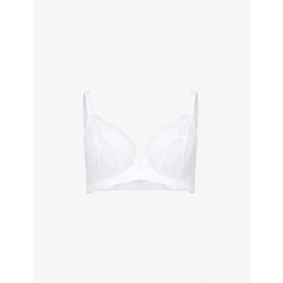 Panache Womens White Ana Stretch-lace Plunge Bra 28ff