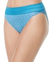 Warner's No Pinching No Problems Lace Hi-cut Brief Underwear 5109 In Coolwater Vintage Blossoms