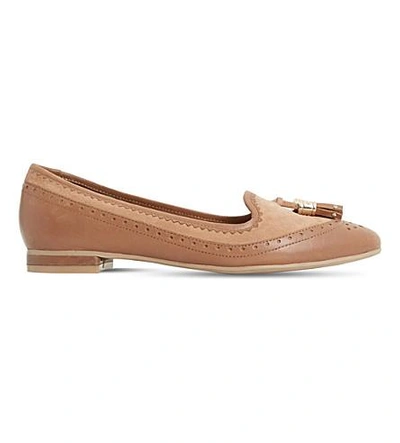 Dune Gambel Leather Shoes In Tan-leather