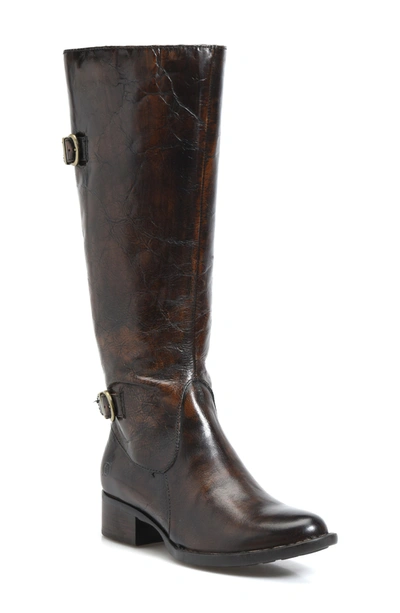 Born Gibb Knee High Riding Boot In Tan Lea