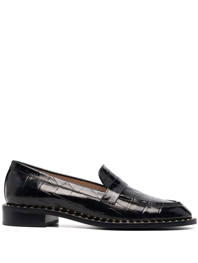 Stuart Weitzman Palmer 10mm Loafers In Black