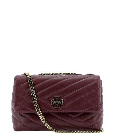 Tory Burch Kira Chevron Small Shoulder Bag In Red