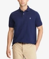 Polo Ralph Lauren Weathered Mesh Classic Fit Polo Shirt In Boston Navy