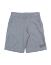 Ea7 Kids' Shorts & Bermuda Shorts In Grey
