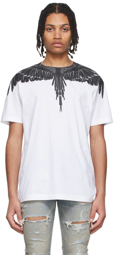 Marcelo Burlon County Of Milan Wings-print Cotton T-shirt In White