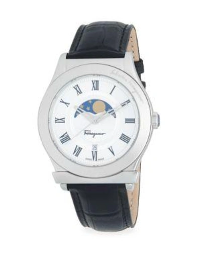 Ferragamo Quartz Stainless Steel 40mm Watch In Silver