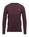 Lyle & Scott Sweaters In Maroon